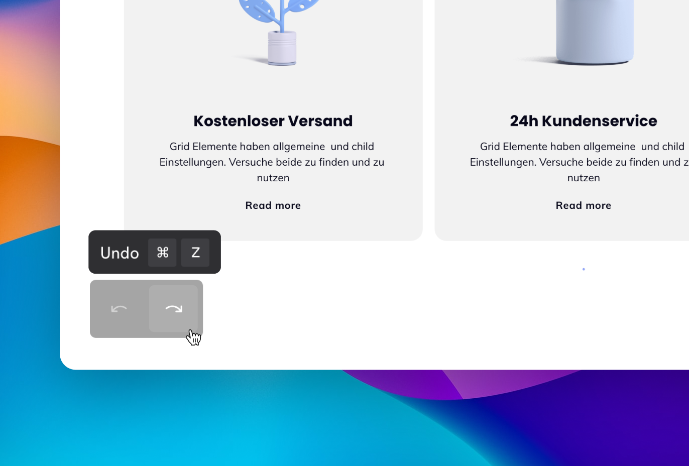 Undo / Redo functionality is there