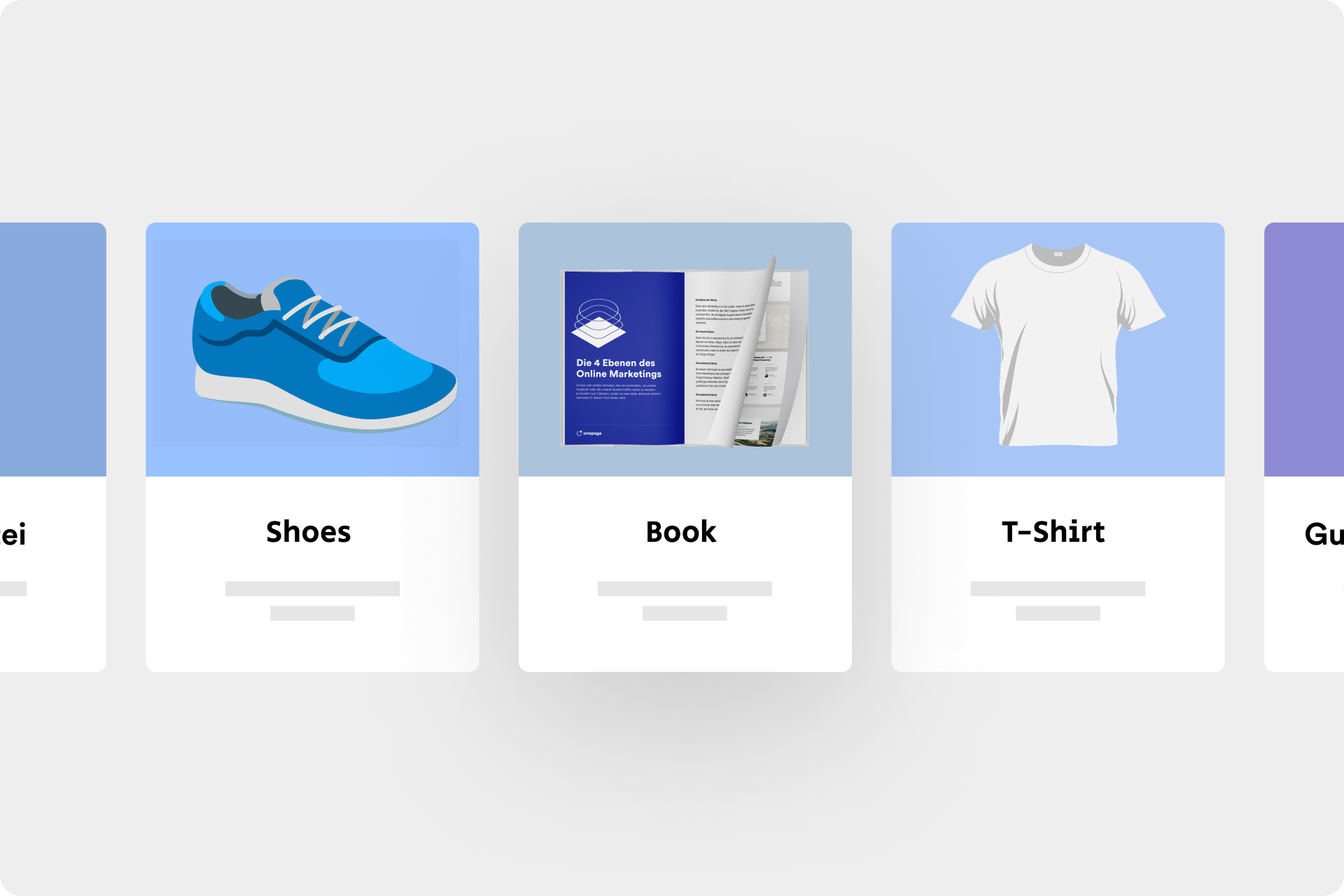 Different produkts online