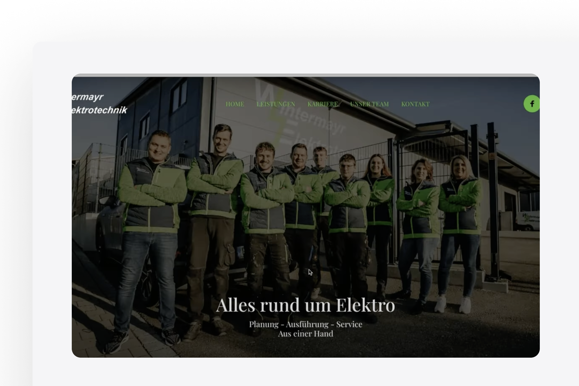 Landing page local business Wintermayr Elektrotechnik