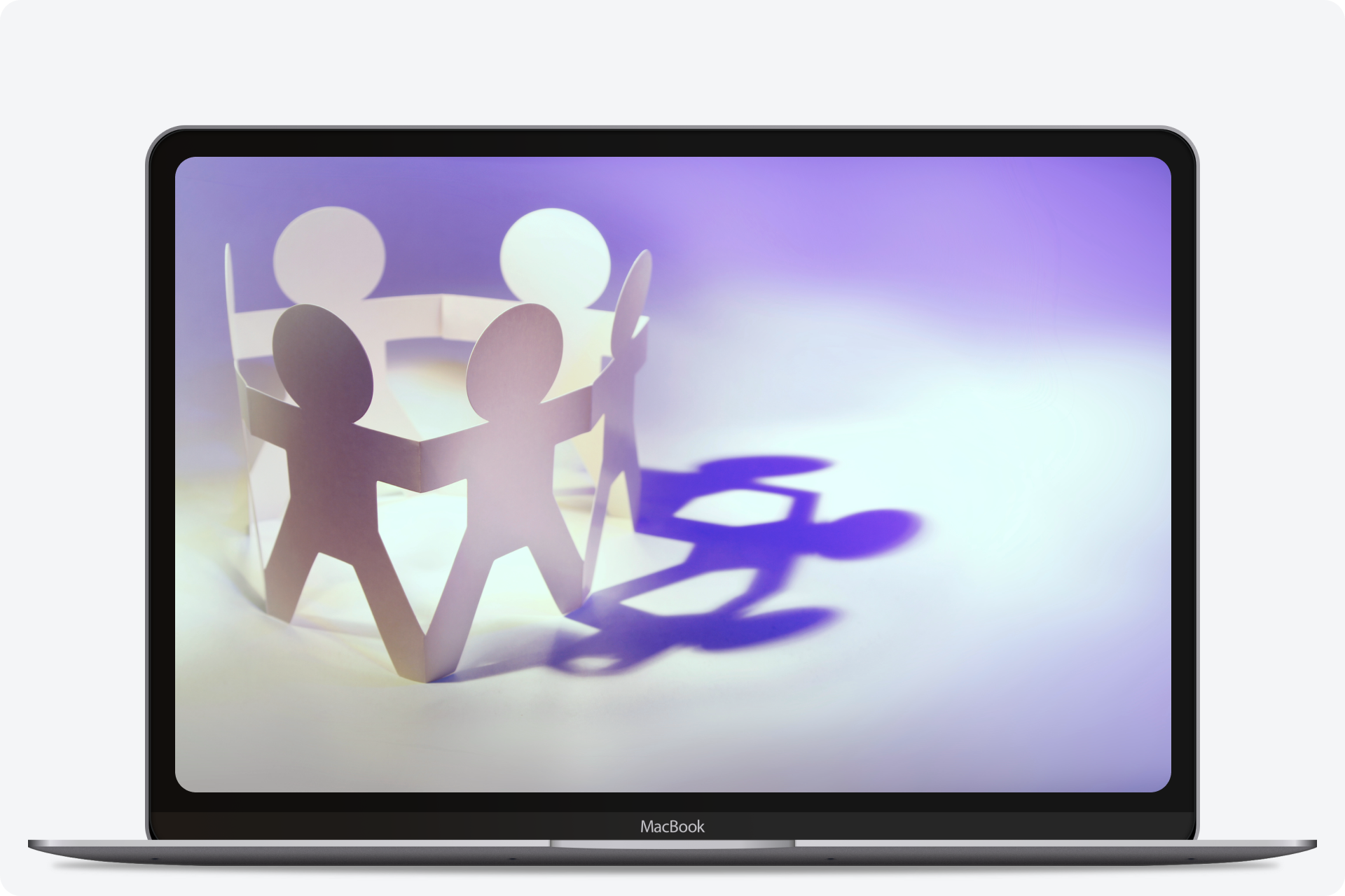 Laptop that show people on screen