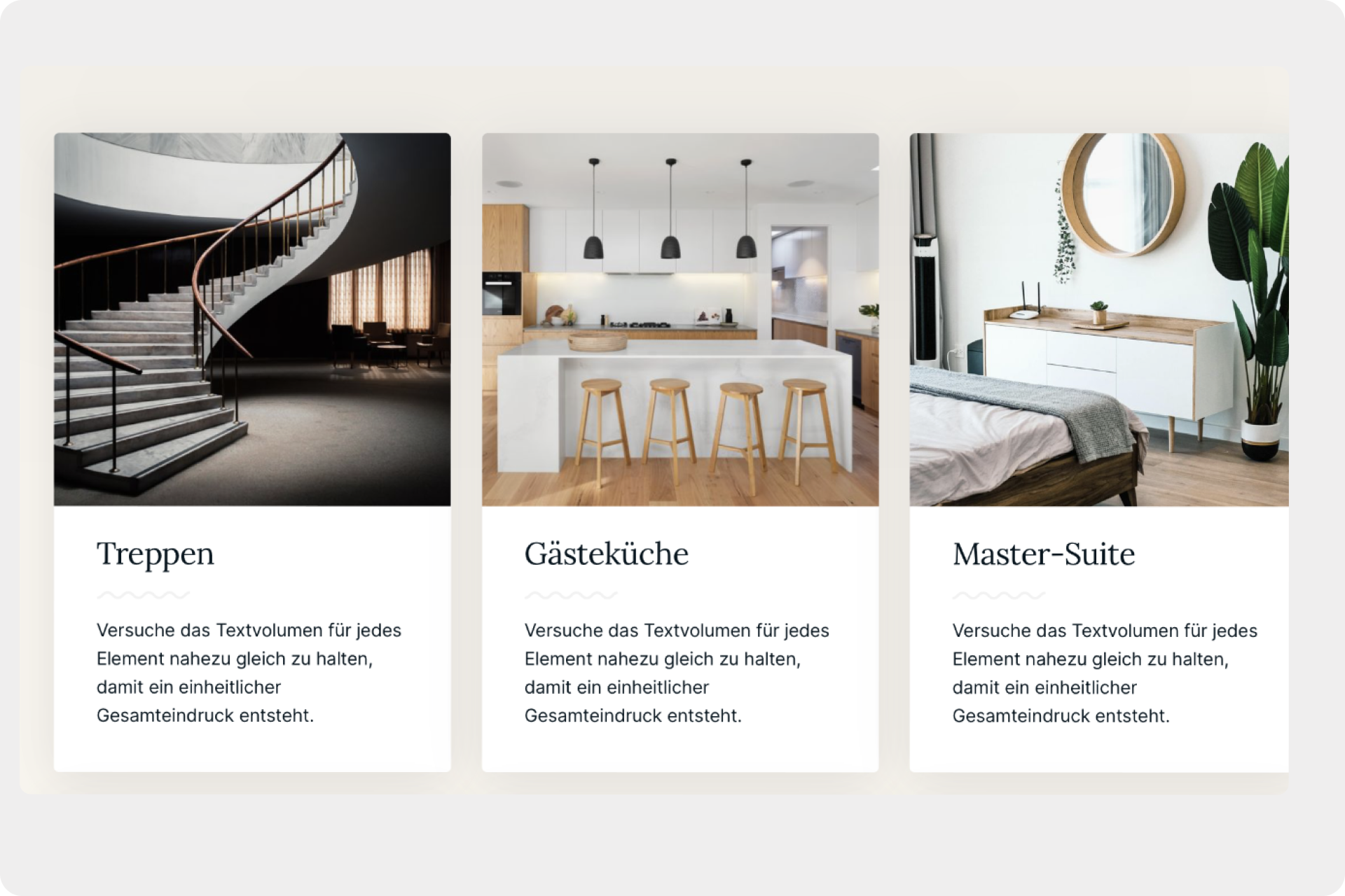 Onepage website pictures house