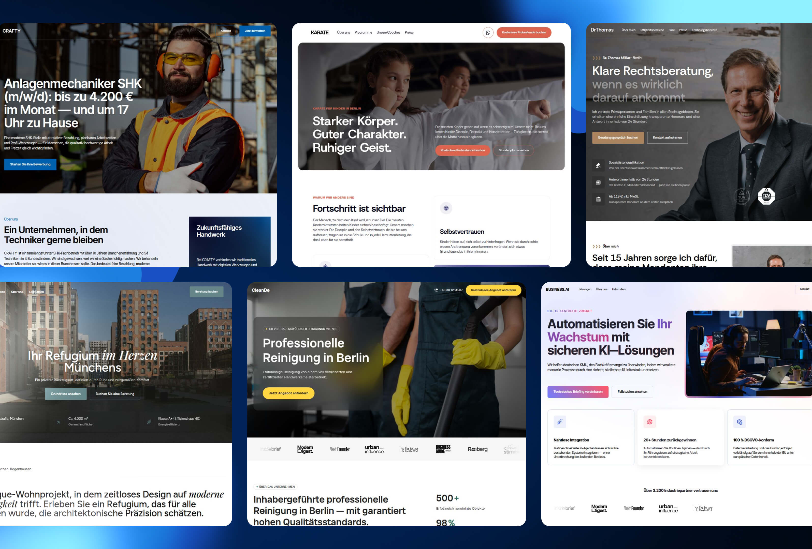 Sieben neue Templates
