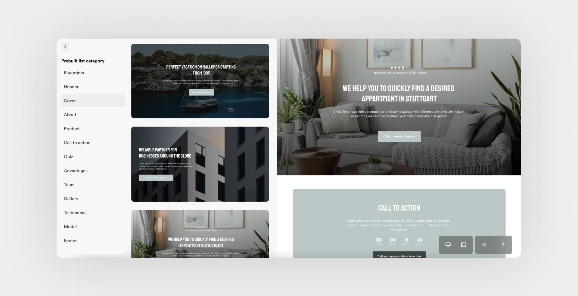 blocks landingpage graphic