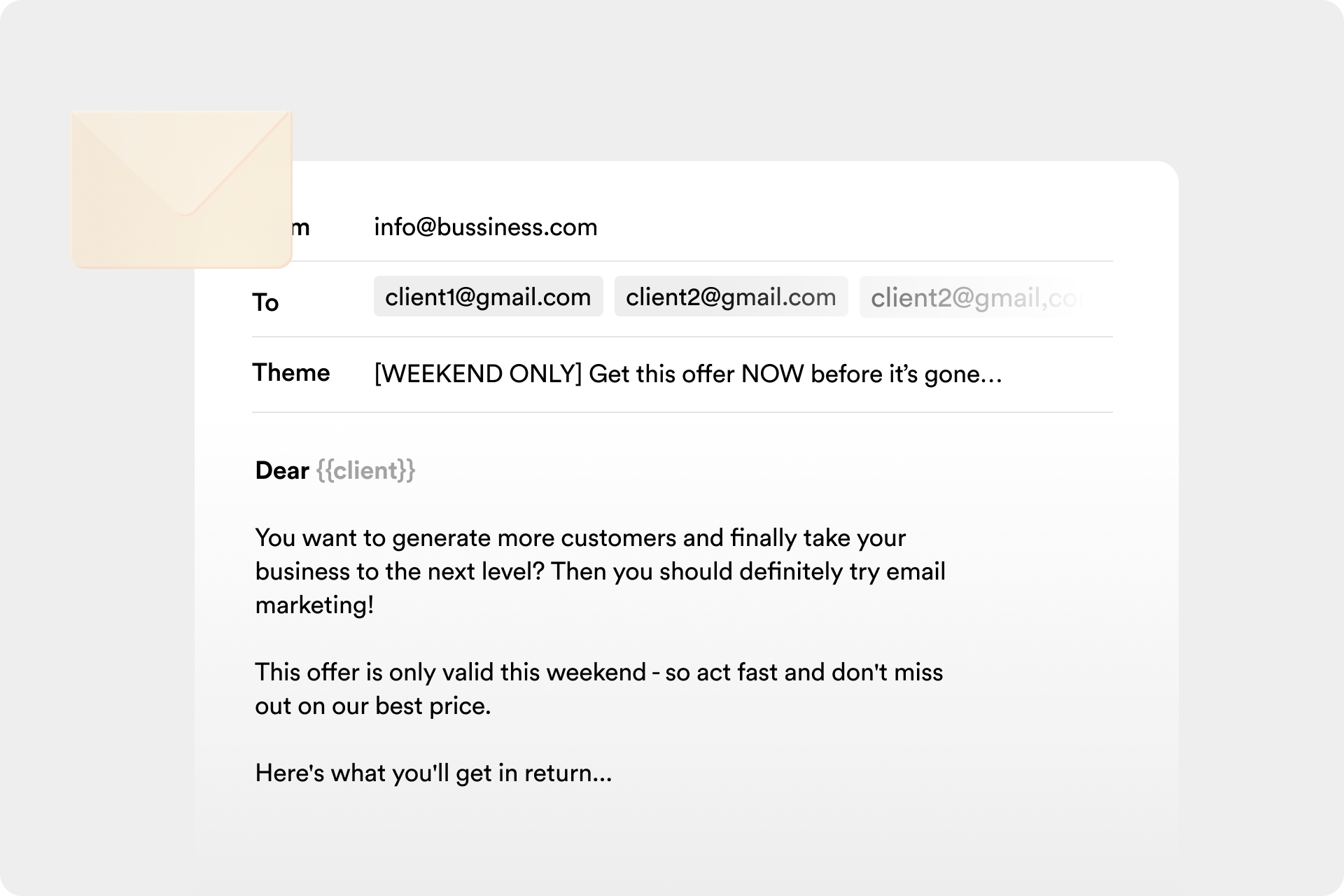email marketing offer