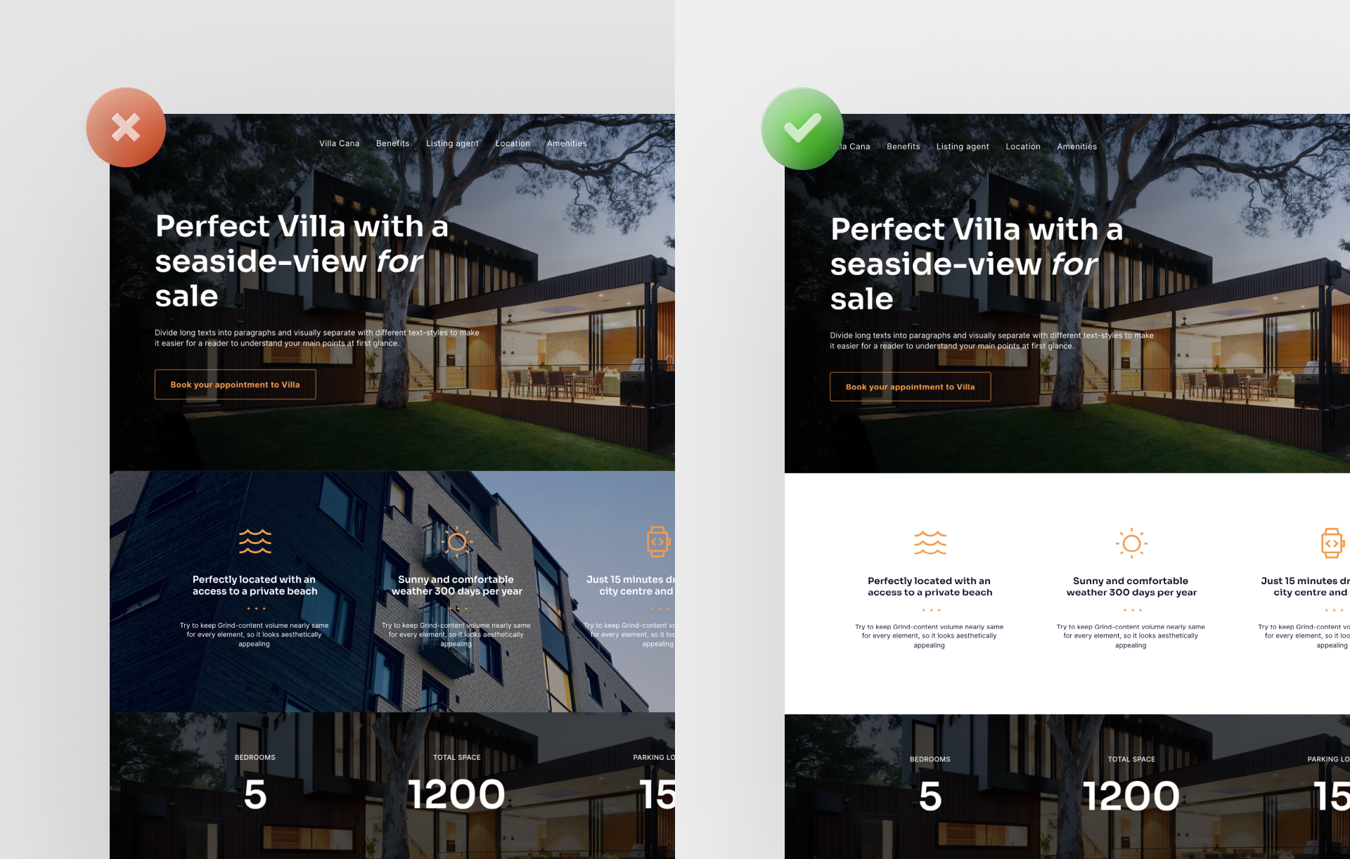 full Images landing page mistake