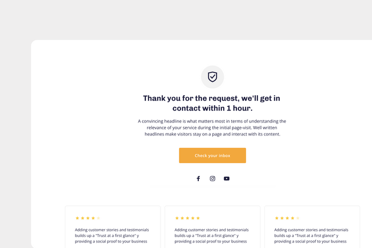 Create a successful thank you page and get better conversions | Onepage