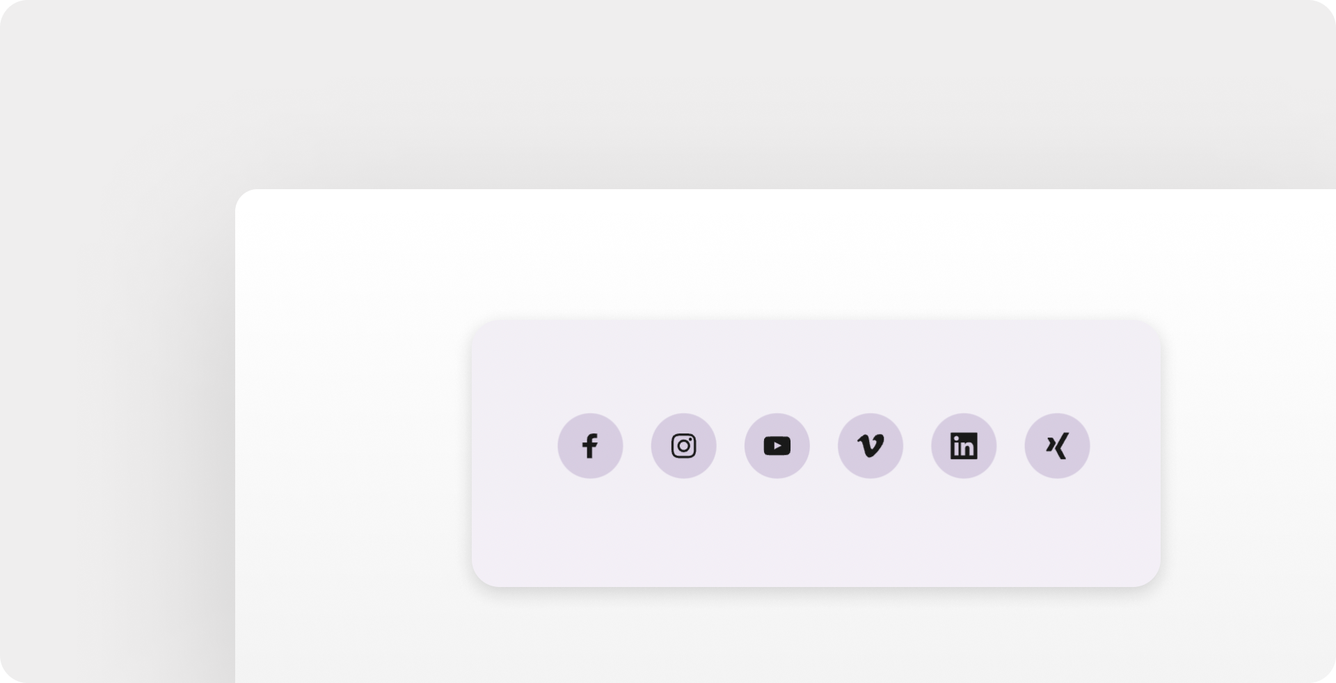 social media buttons landingpage
