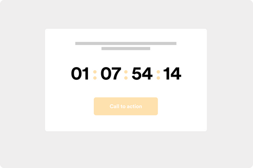 CTA button with timer 