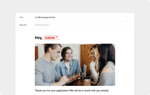 White Label Email Template on onepage