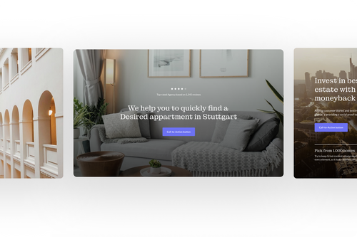 hero section landing page Onepage 
